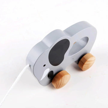 Hape Push and Pull Elephant – Classic Wooden Toy for Toddlers