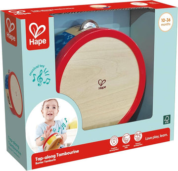 Tap-Along Tambourine – Wooden Musical Toy for Kids