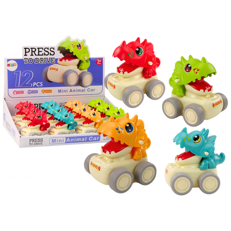 Press to drive Dinosaur car