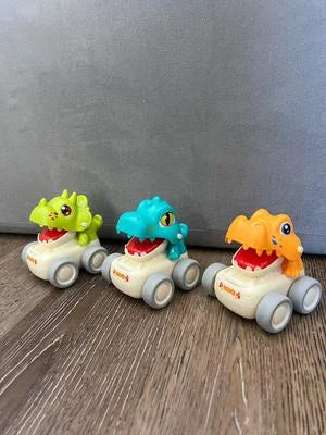 Press to drive Dinosaur car