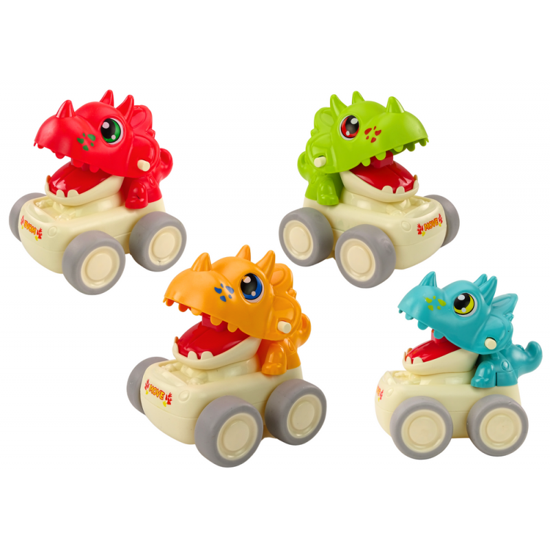 Press to drive Dinosaur car