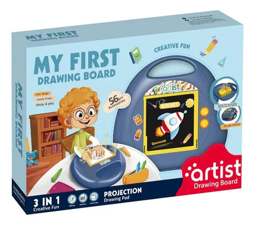 My First Drawing Board” 3-in-1 Projection Drawing Pad – Learn, Trace & Create