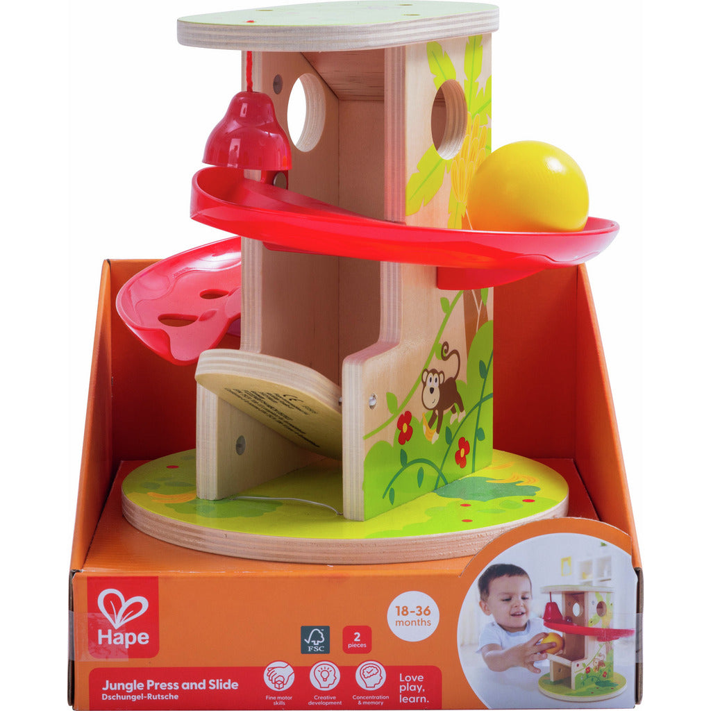 Hape Jungle Press & Slide Toy