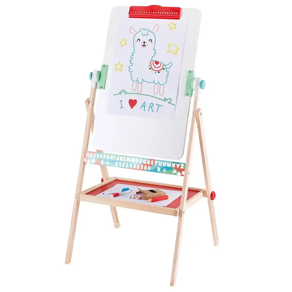 Hape Flip-Flat Easel – Double-Sided Wooden Art Easel for Children