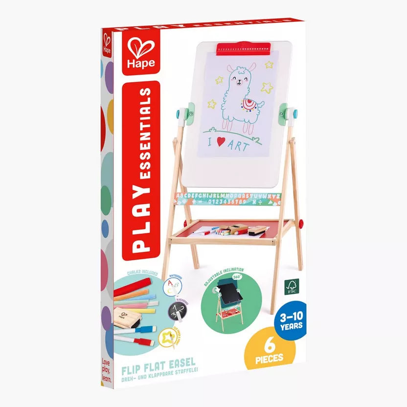 Hape Flip-Flat Easel – Double-Sided Wooden Art Easel for Children