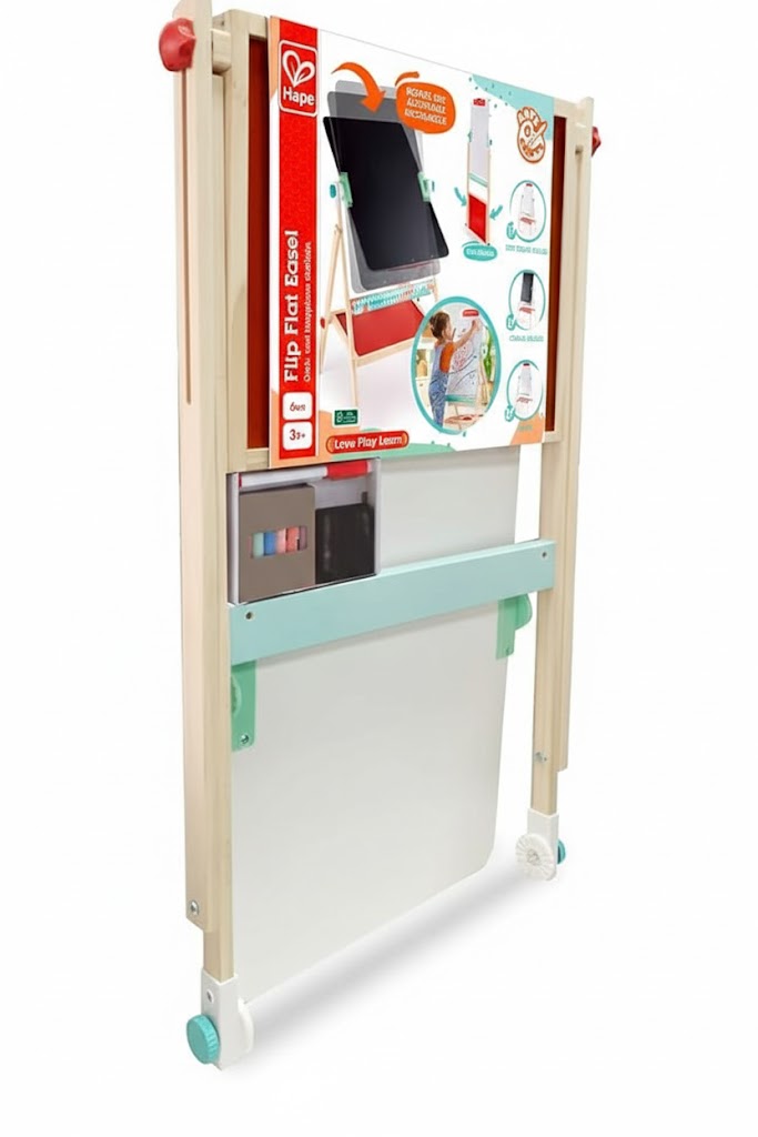 Hape Flip-Flat Easel – Double-Sided Wooden Art Easel for Children