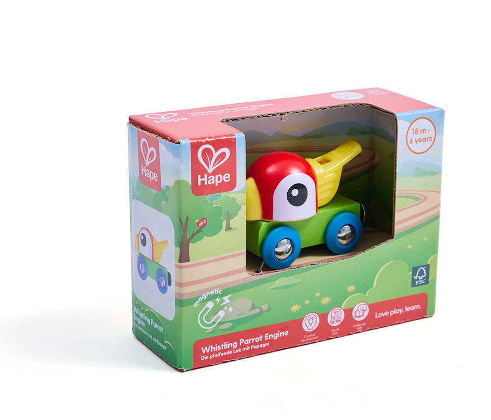 Whistling Parrot Engine – Wooden Toy Train