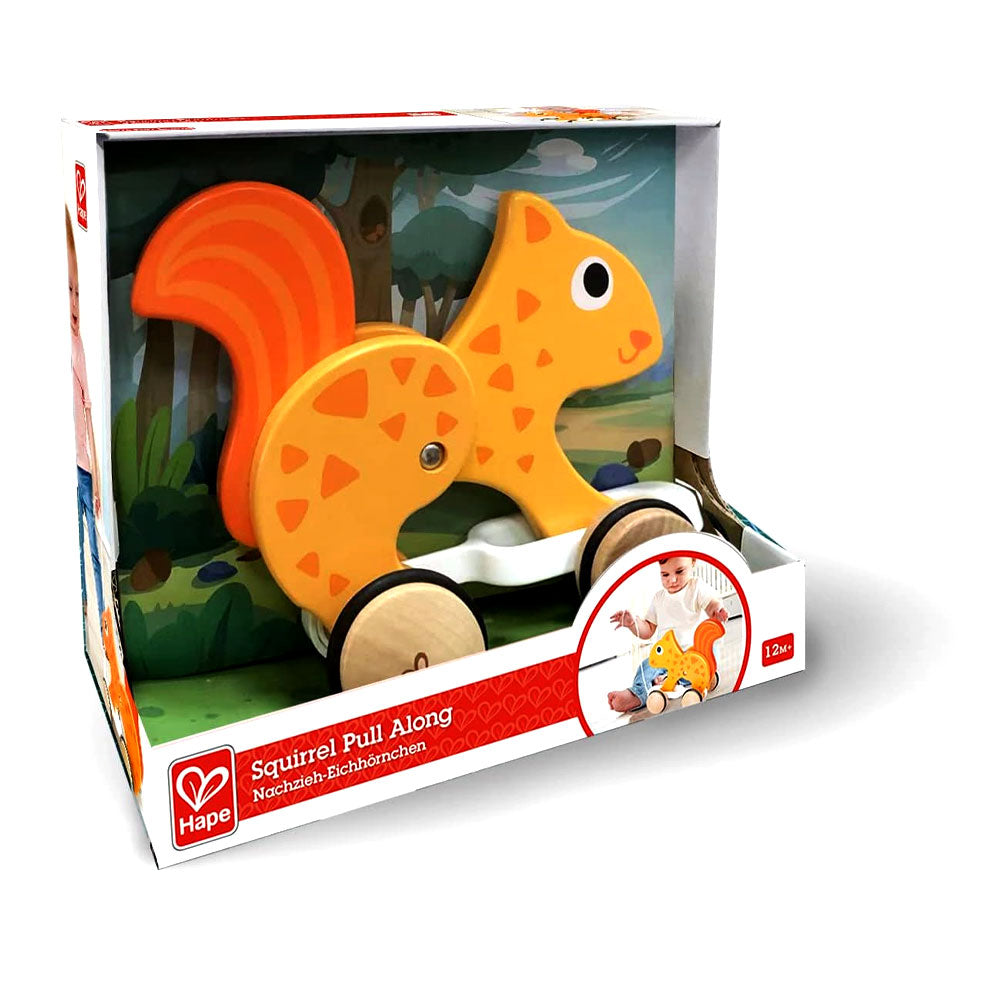 Squirrel Pull-Along – Wooden Toy for Toddlers