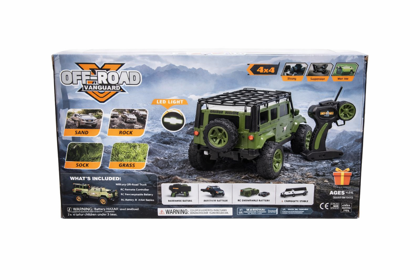 Lumo Military Off-Road Climbing Vehicle 4x4 remote control toy truck.