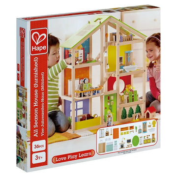 Hape All Season House (Furnished) Wooden Dollhouse