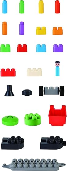 Hape PolyM Rainbow Counting Train Building Set – Learn, Build & Play