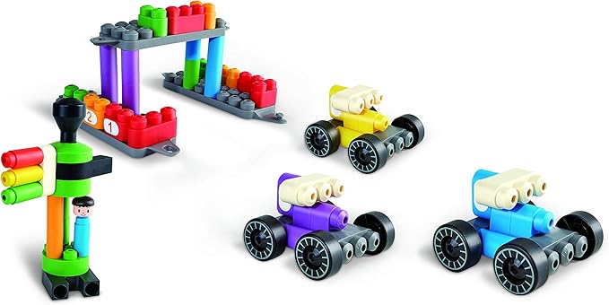 Hape PolyM Rainbow Counting Train Building Set – Learn, Build & Play