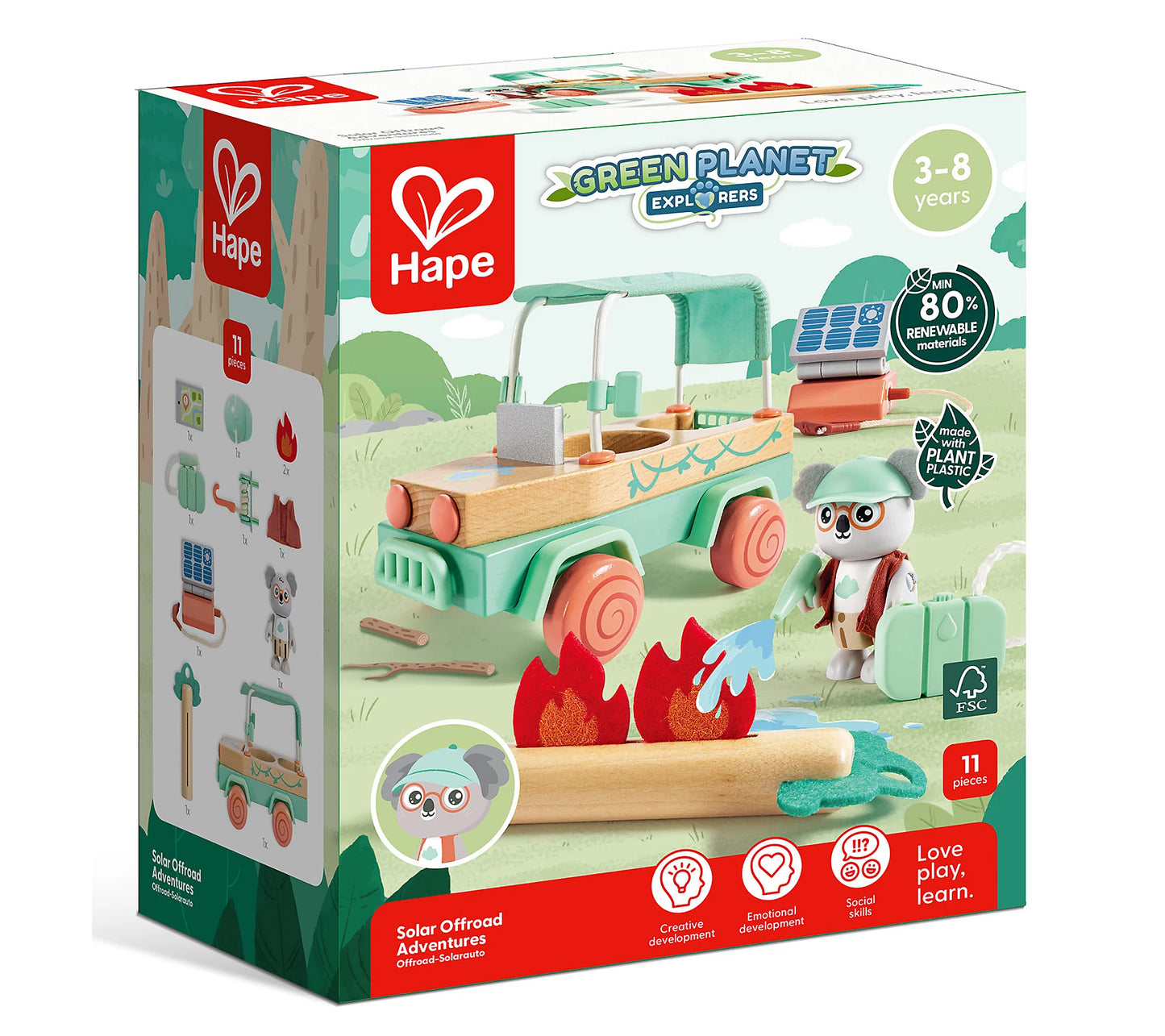 Hape Green Planet Explorers – Solar Offroad Adventures Toy Set