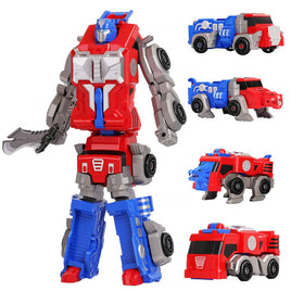 Transforming robot toy set