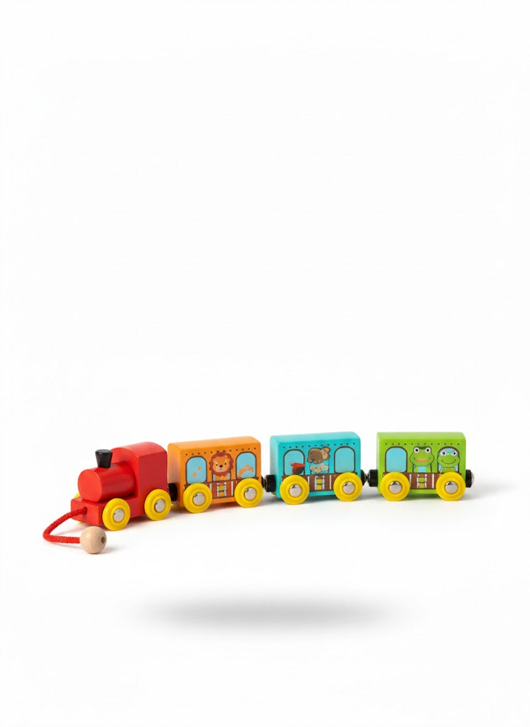 Wooden Stacking Train Toy – Build, Stack & Roll Fun