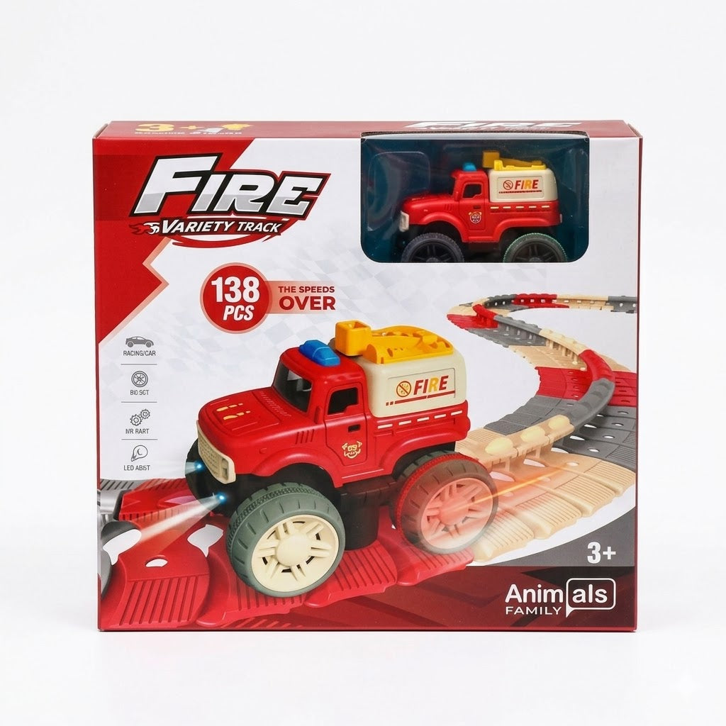 Rail fire truck