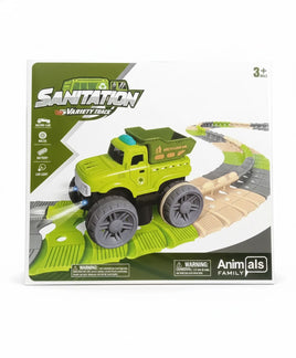 Sanitation Variety Track Set – Recycling Truck Playset (LED Light)