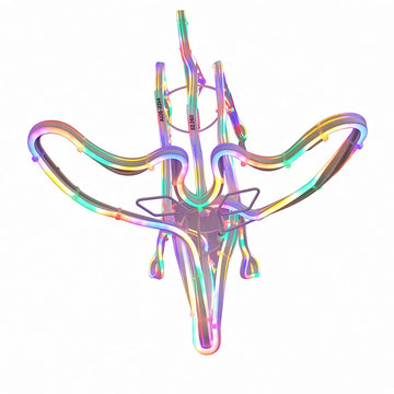 Multicolour RGB LED Neon Reindeer Christmas Decoration