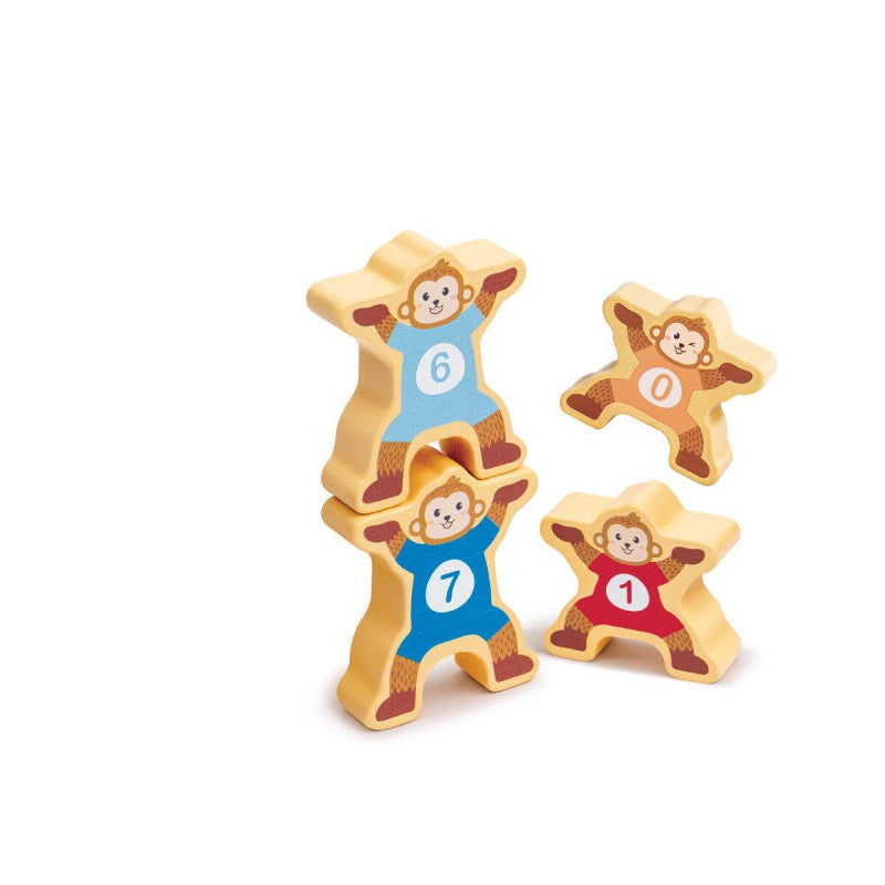 Monkey Number Train – Educational Wooden Play Set
