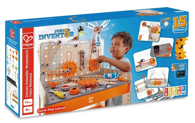 Hape Junior Inventor Deluxe Scientific Workbench – Build, Experiment & Discover